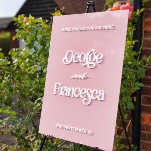 Personalised Acrylic Wedding Sign