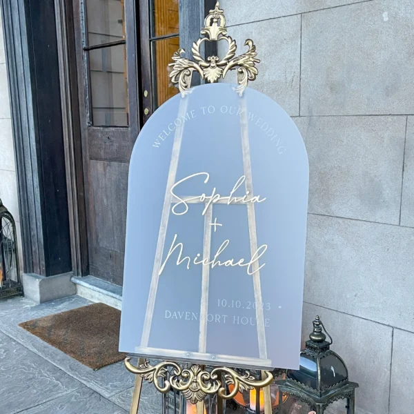 Luxury Personalised Frosted Acrylic Welcome Sign