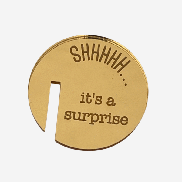 Personalized Gold Acrylic Drink Toppers – Baby Shower, Gender Reveal Party, Custom Drink Charms (Copy) - Image 3