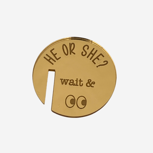 Personalized Gold Acrylic Drink Toppers – Baby Shower, Gender Reveal Party, Custom Drink Charms (Copy) - Image 2