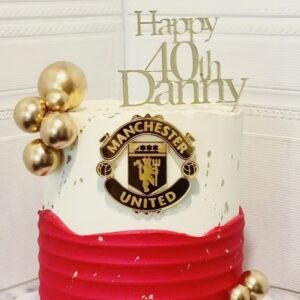 Personalized Acrylic Football Team Logo Cake Charm
