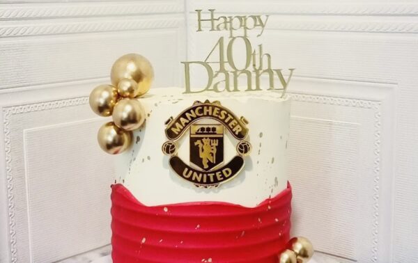 Personalized Acrylic Football Team Logo Cake Charm