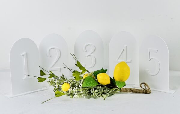 Arch Wedding Table Numbers with Stand - Image 8