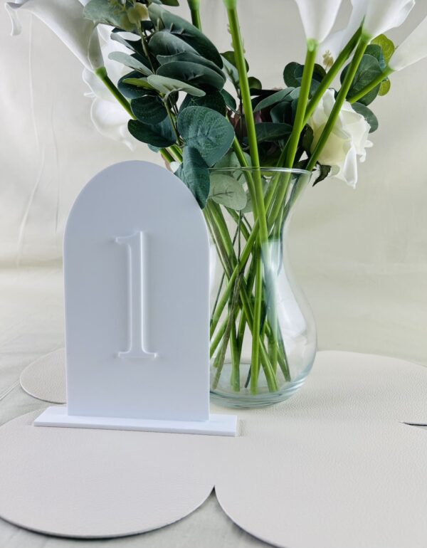 Arch Wedding Table Numbers with Stand